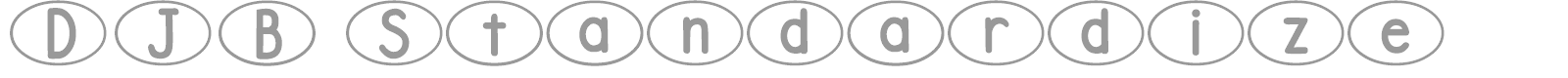 DJB Standardized Test Oval font preview